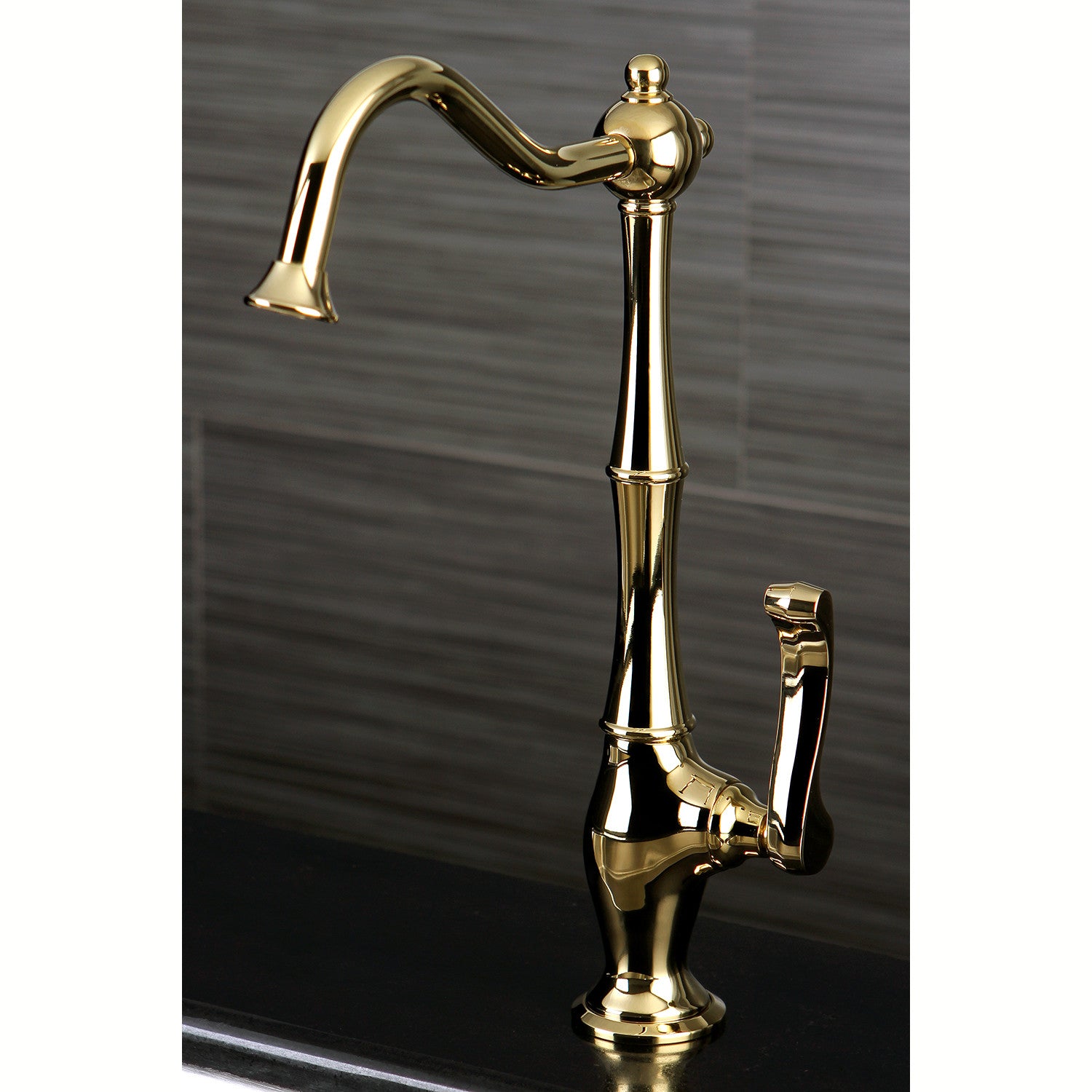 Kingston Heirloom KS1192FL - Royale Single-Handle 1-Hole Deck Mount Water Filtration Faucet, Polished Brass — thumbnail 2